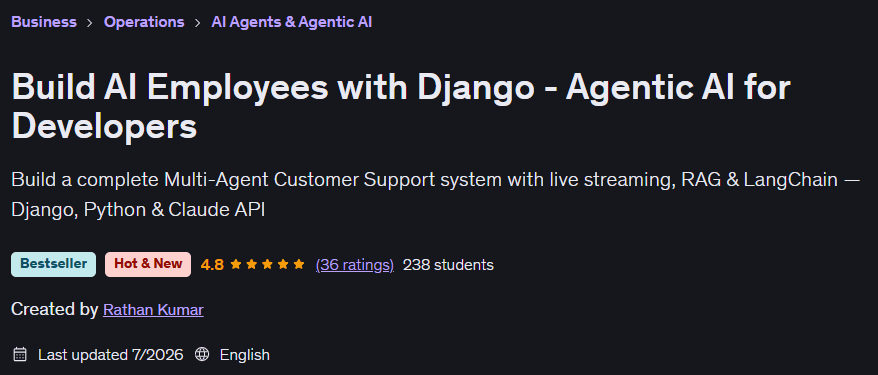 चित्र · बनाए AI कर्मचारियों के साथ Django – एजेंट आधारित एआई डेवलपर्स के लिए 2026-6