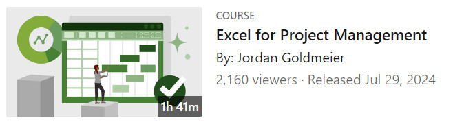 Pictures · LinkedIn — Excel for Project Management 2024-7