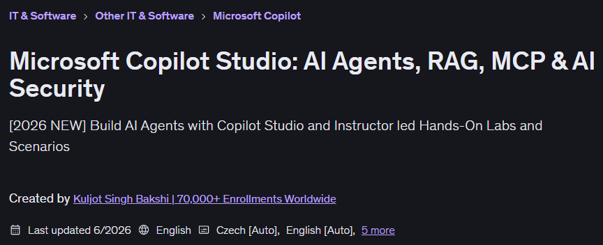 Imágenes · Descripción de Microsoft Copilot: AI Agentes, RAG, MCP y AI Seguridad 2026-3