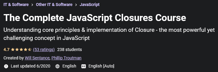 Pictures · Udemy — The Complete JavaScript Closures Course 2020-6