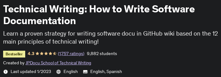Pictures · Udemy — Technical Writing: How to Write Software Documentation 2022-10