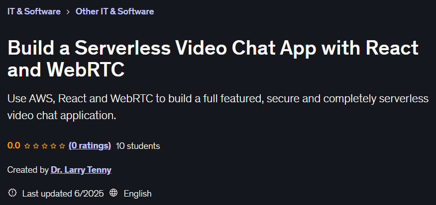 Pictures · Udemy — Build a Serverless Video Chat App with React and WebRTC 2025-6