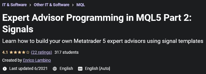 Pictures · Udemy — Expert Advisor Programming in MQL5 Part 2: Signals 2021-6