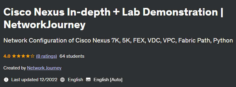 Pictures · Cisco Nexus In-depth + Lab Demonstration | NetworkJourney 2022-12