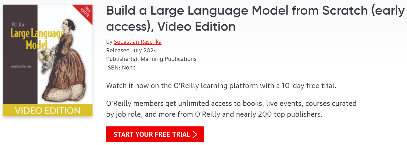 Pictures · Oreilly – Build a Large Language Model from Scratch (early access), Video Edition 2024-7