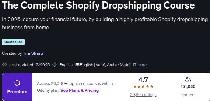 Pictures · Udemy — The Complete Shopify Dropshipping Course 2025-12