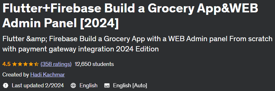 Pictures · Flutter+Firebase Build a Grocery App&WEB Admin Panel [2024] 2023-7