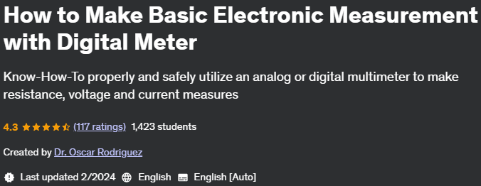 Pictures · Udemy — How to Make Basic Electronic Measurement with Digital Meter 2024-2