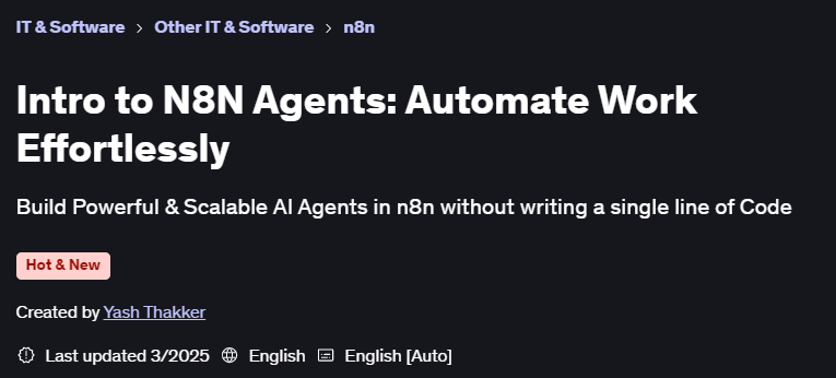 Pictures · Intro to N8N Agents: Automate Work Effortlessly 2025-3