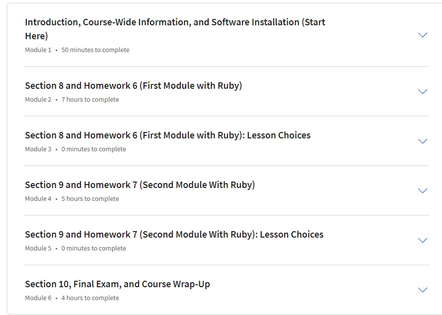 Course topics · Programming Languages, Part C 2026-1