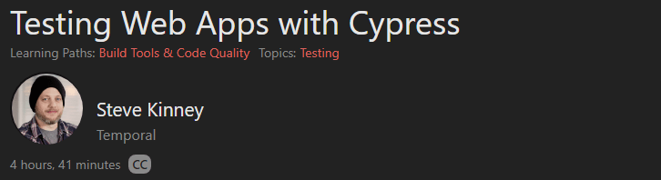 Pictures · Testing Web Apps with Cypress 2022-3