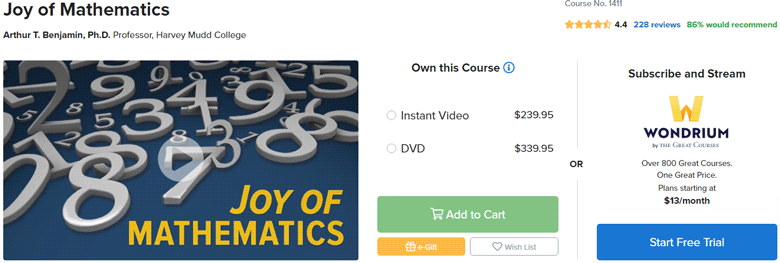 Pictures · The Great Courses — Joy of Mathematics 2021-11