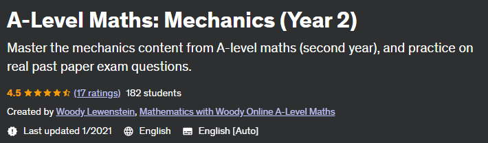 Pictures · Udemy — A-Level Maths: Mechanics (Year 2) 2021-1