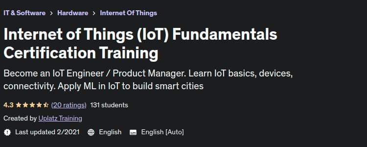 Pictures · Udemy — Internet of Things (IoT) Fundamentals Certification Training 2021-2