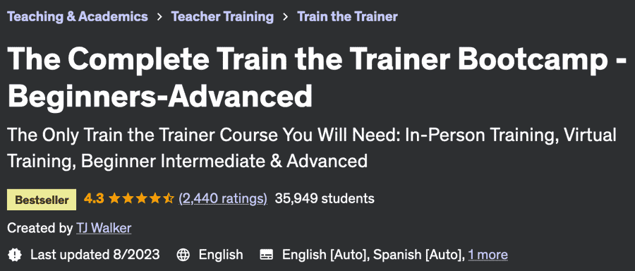 Pictures · The Complete Train the Trainer Bootcamp – Beginners-Advanced 2022-6