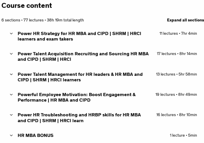 موضوعات الدورة · CIPD مثل HR MBA The Ultimate 2025 سباق مع 500+ أدوات 2025-5