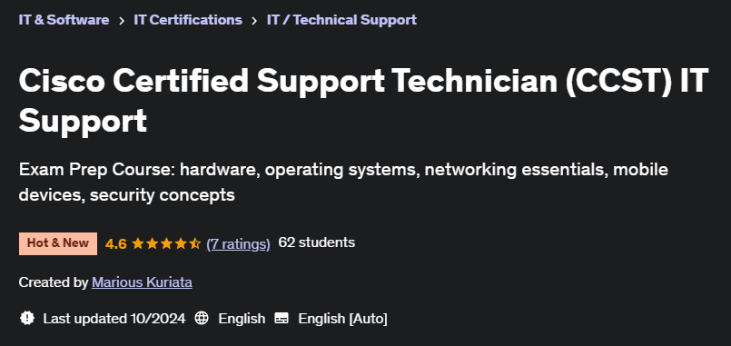 Pictures · Cisco Certified Support Technician (CCST) IT Support 2024-10