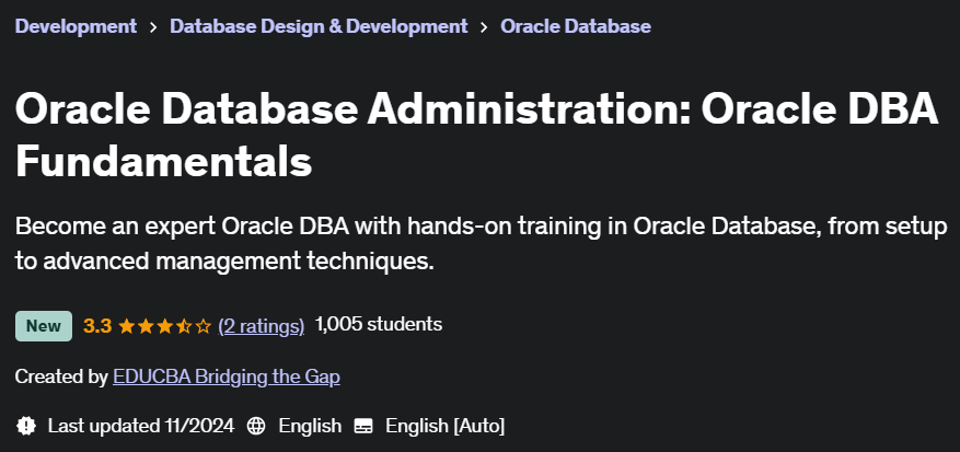 Pictures · Udemy — Oracle Database Administration: Oracle DBA Fundamentals 2024-10
