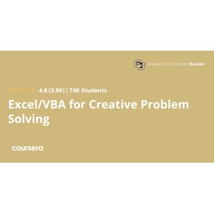 Excel/VBA for Creative Problem Solving Specialization 2025-3