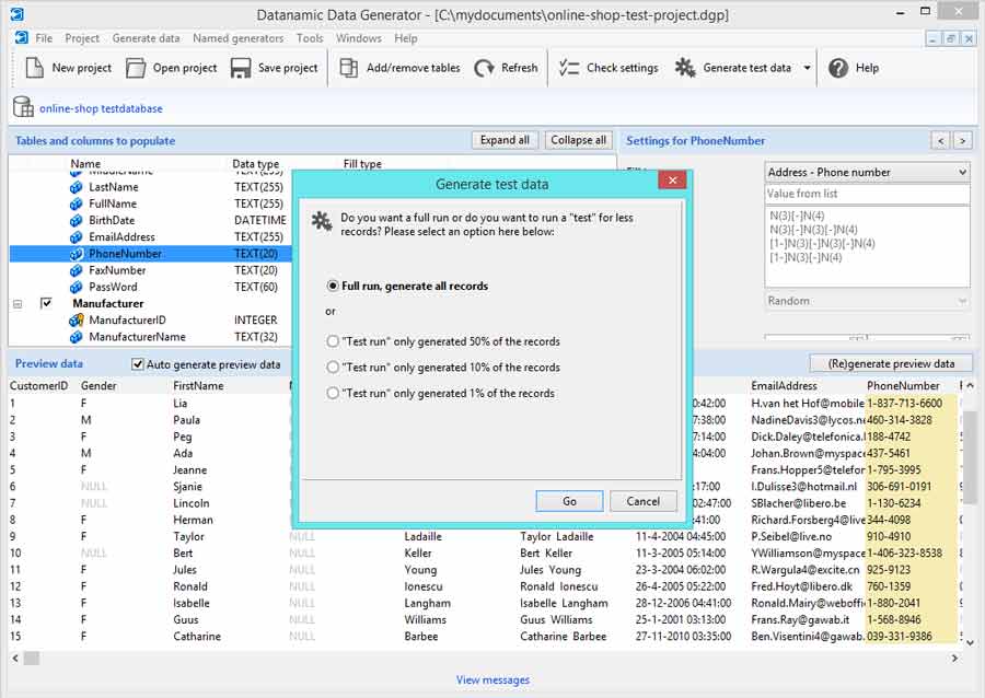 Pictures · Datanamic Data Generator Professional v9.0