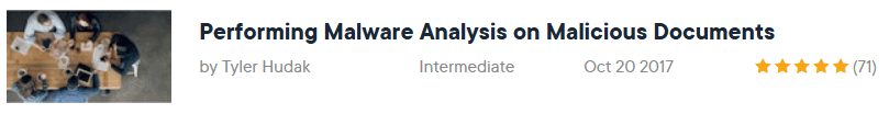 Pictures · Pluralsight — Performing Malware Analysis on Malicious Documents 2024-9