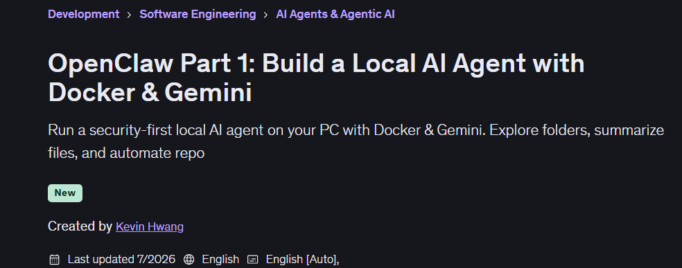 Images · La partie OpenClaw 1• Créer un local AI Docker et Gemini 2026-6