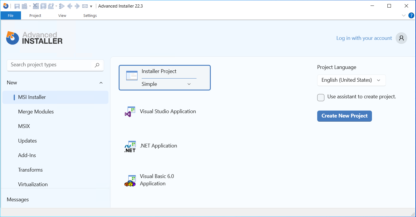 Изображения · Advanced Installer Архитектор 23.8.0