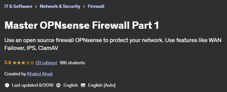 Pictures · Udemy — Master OPNsense Firewall Part 1 2019-7