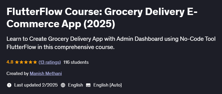 Pictures · Udemy — FlutterFlow Course: Grocery Delivery E-Commerce App (2025) 2025-2