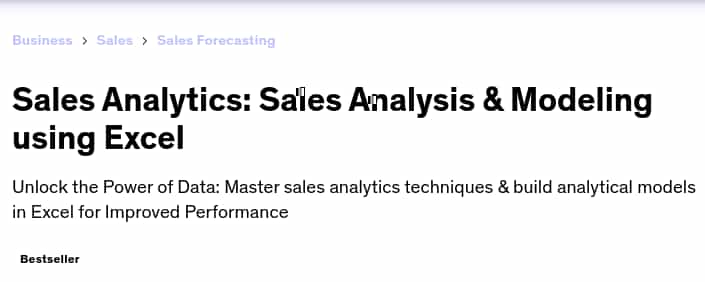 Pictures · Udemy — Sales Analytics: Sales Analysis & Modeling using Excel 2025-5