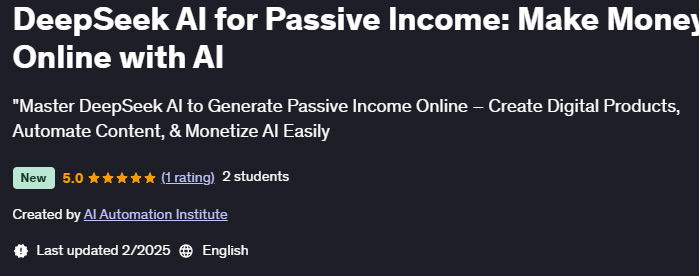Pictures · Udemy — DeepSeek AI for Passive Income: Make Money Online with AI 2025-2