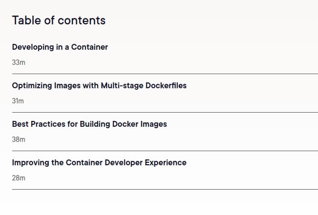 कोर्स के विषय · Docker सॉफ्टवेयर विकास: विकास Docker एप्लिकेशन 2025-9