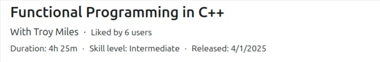 Pictures · LinkedIn — Functional Programming in C++ 2025-2