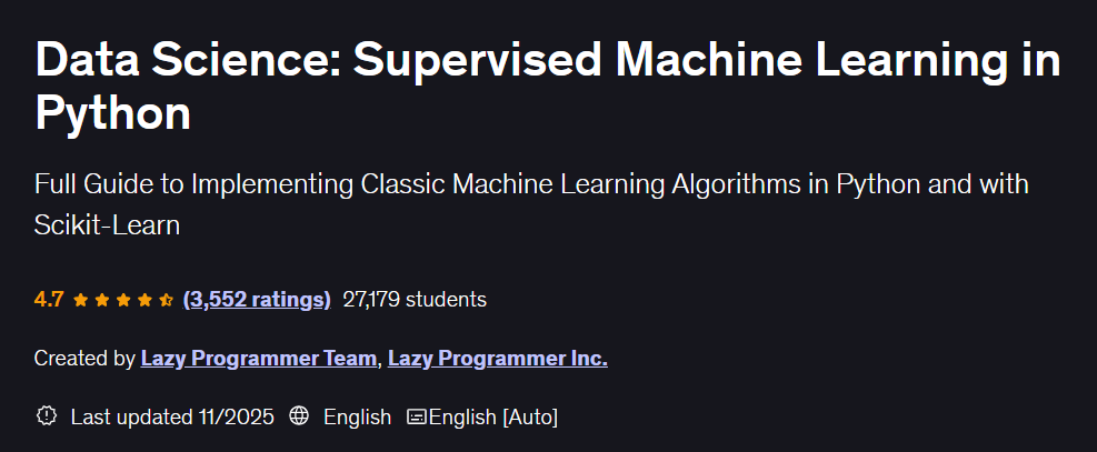 Imágenes · Ciencia de datos: Aprendizaje de máquina supervisada en Python 2025-11