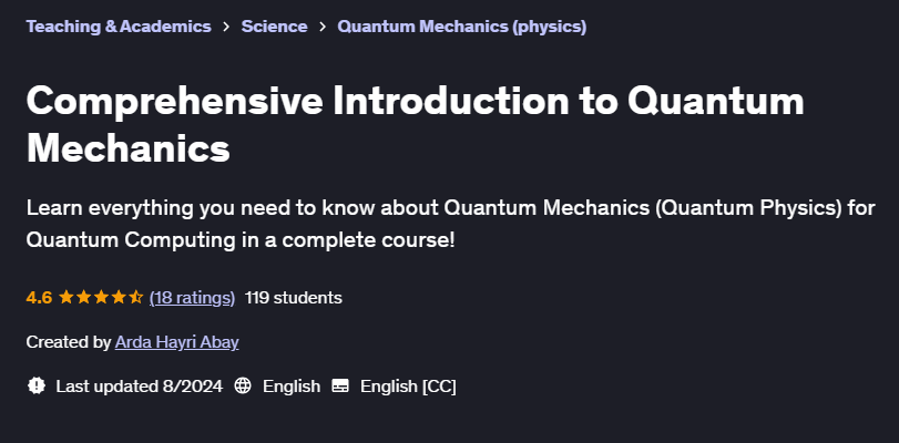 Pictures · Comprehensive Introduction to Quantum Mechanics 2024-3