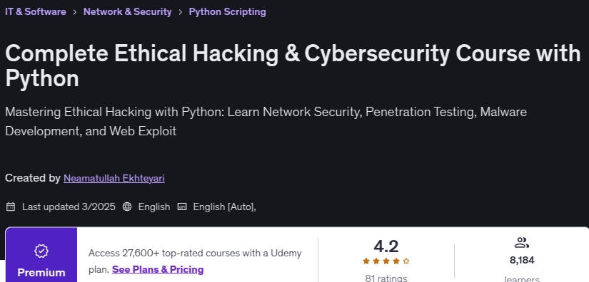 图片 · 完整的道德黑客和网络安全课程与 Python 2025-3