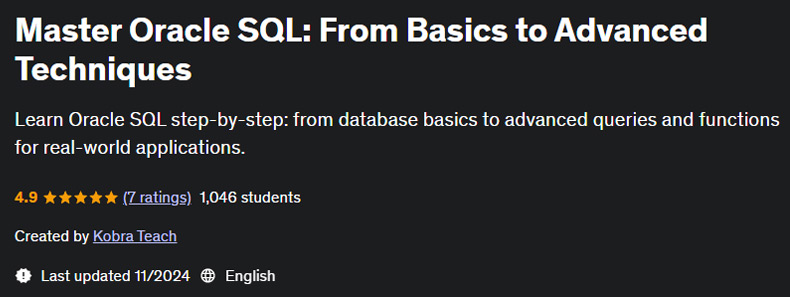 Pictures · Udemy — Master Oracle SQL: From Basics to Advanced Techniques 2024-11