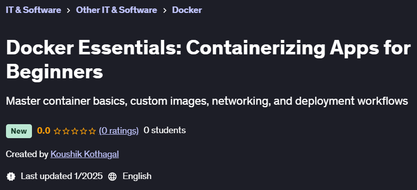 Pictures · Udemy — Docker Essentials: Containerizing Apps for Beginners 2025-1
