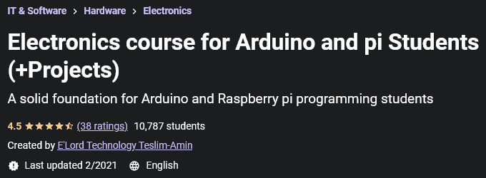 Pictures · Udemy — Electronics course for Arduino and pi Students (+Projects) 2021-2