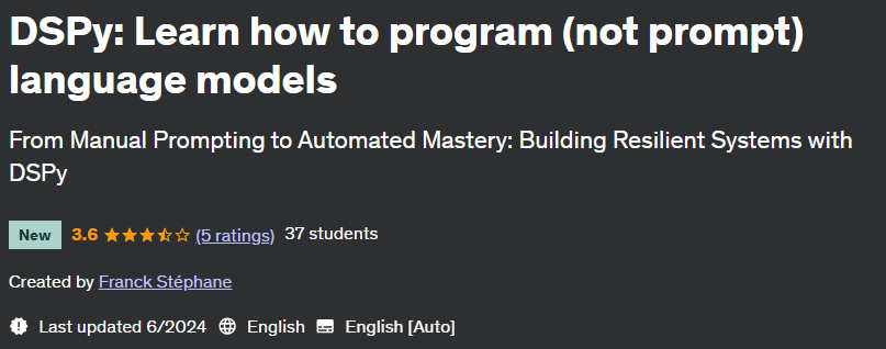 Pictures · DSPy: Learn how to program (not prompt) language models 2024-6