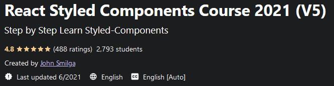 Pictures · Udemy — React Styled Components Course (V5) 2021-6