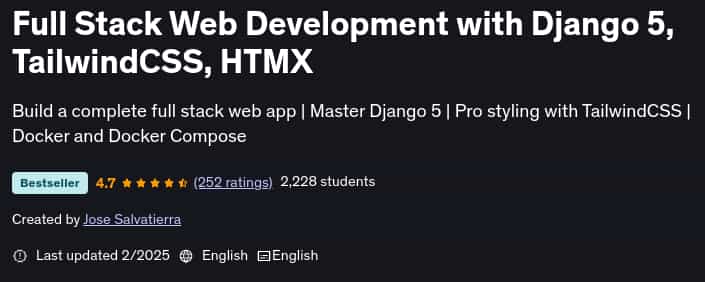 Pictures · Udemy — Full Stack Web Development with Django 5, TailwindCSS, HTMX 2025-2
