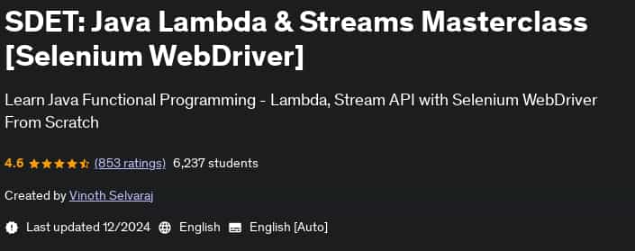Pictures · Udemy — SDET: Java Lambda & Streams Masterclass [Selenium WebDriver] 2024-12