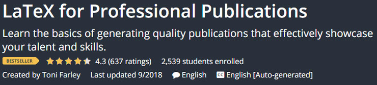 Pictures · Udemy — LaTeX for Professional Publications 2018-9