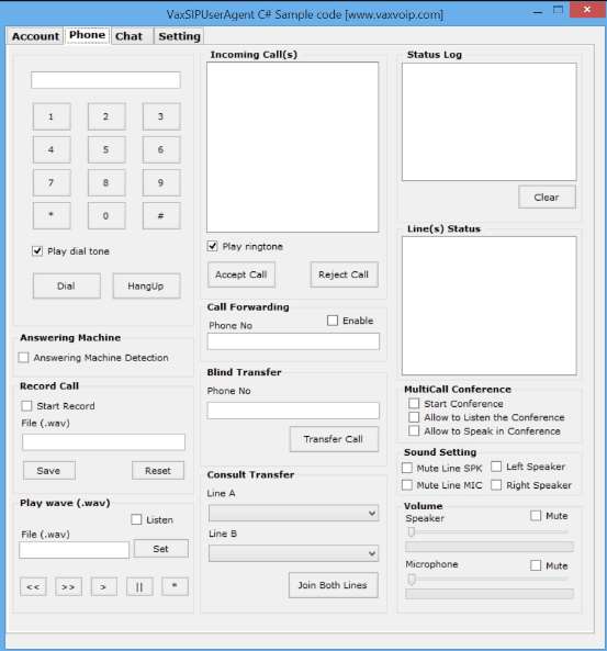Pictures · VaxVoIP SIP Phone SDK 3.3