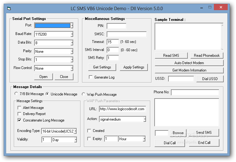 Pictures · Logiccode GSM SMS ActiveX Dll 5.4