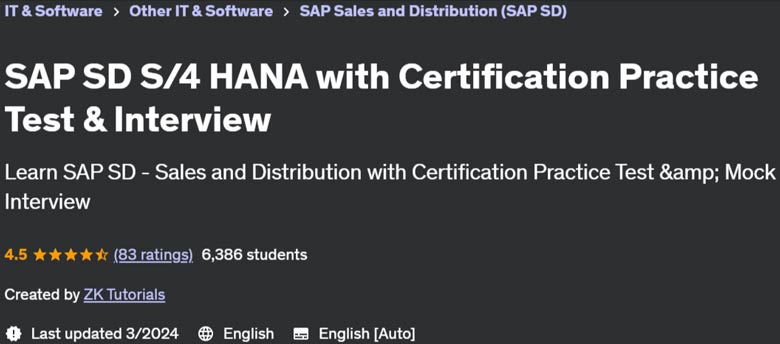 Pictures · Udemy — SAP SD S/4 HANA with Certification Practice Test & Interview 2024-1