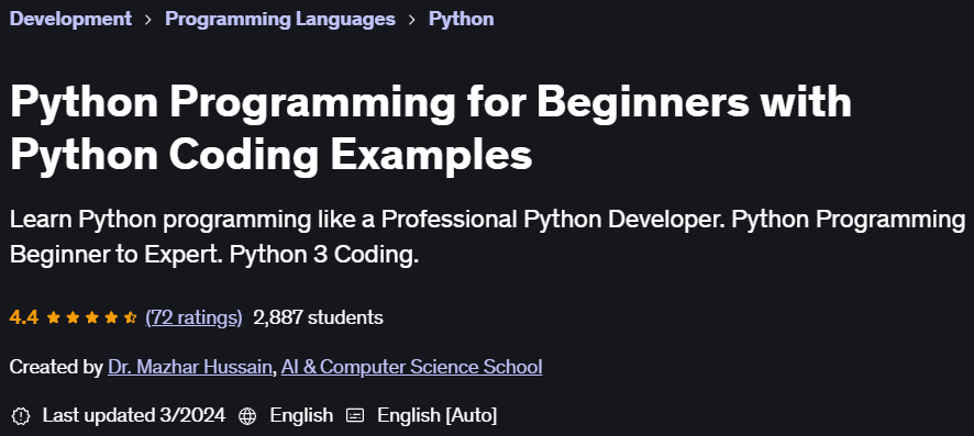 Pictures · Python Programming for Beginners with Python Coding Examples 2023-7