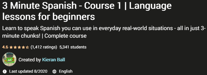 Pictures · Udemy — 3 Minute Spanish – Course 1-7 | Language lessons for beginners 2020-10