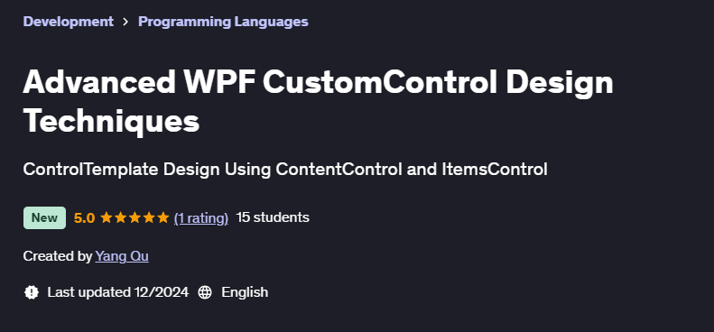 Pictures · Udemy — Advanced WPF CustomControl Design Techniques 2024-10
